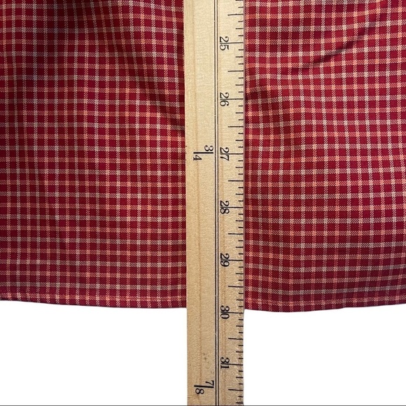 Eddie Bauer Red Plaid Casual Button Down Shirt Size M Relaxed Fit Checked L/S - Picture 11 of 11